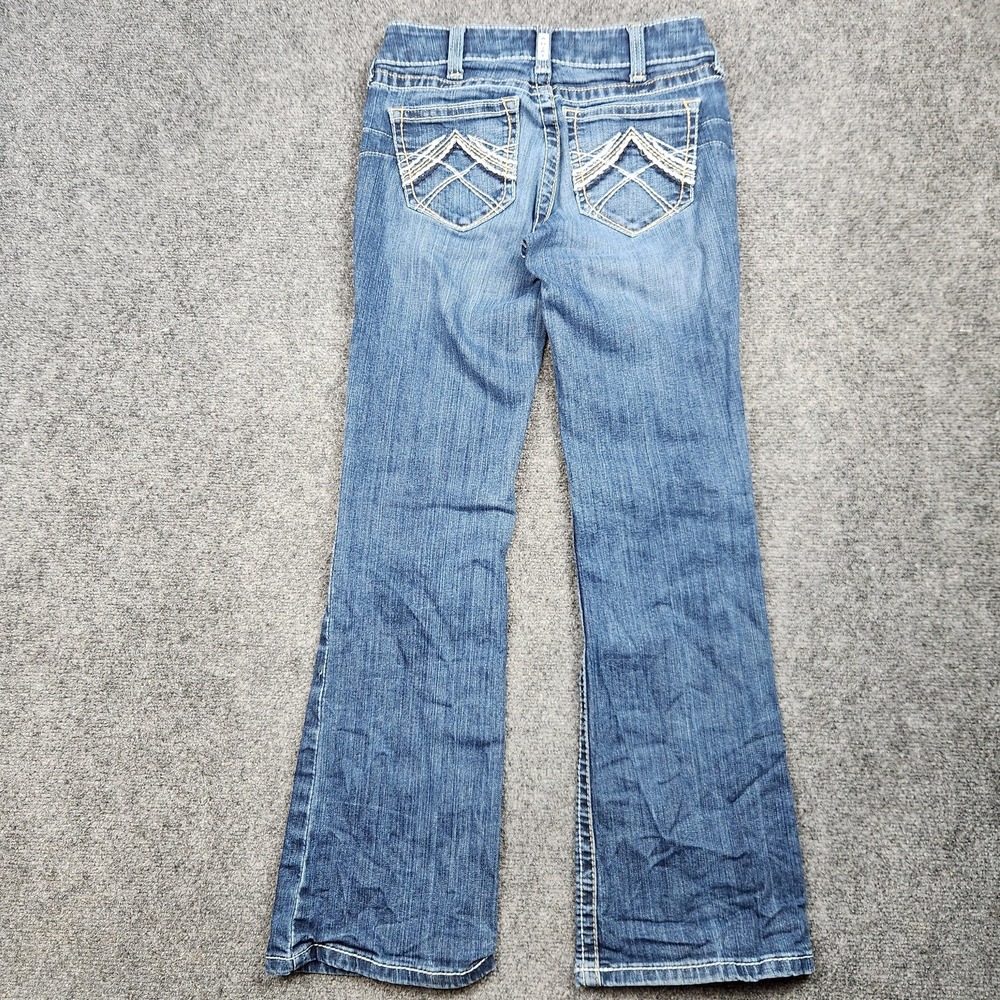 Ariat REAL Jeans Womens 26S Blue Mid Rise Bootcut Denim Western Cowgirl - Picture 2 of 9